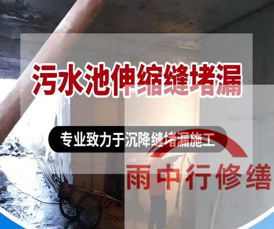 运城某污水处理厂钢筋混凝土池堵漏案例